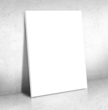 Manifesto di tela bianco in bianco