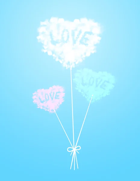 Heart cloud balloon — Stock Photo, Image