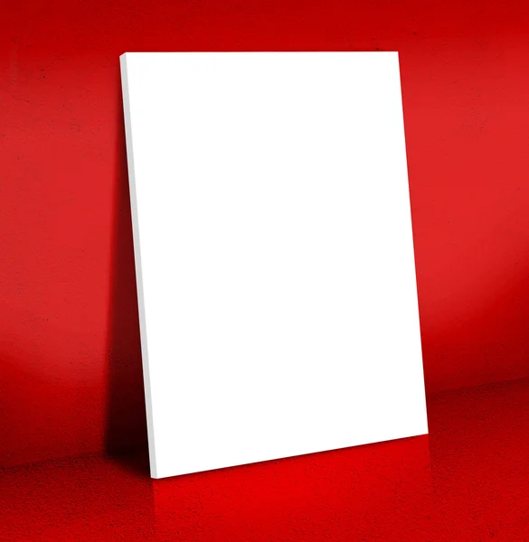 Blank white Canvas poster — Stock Photo, Image