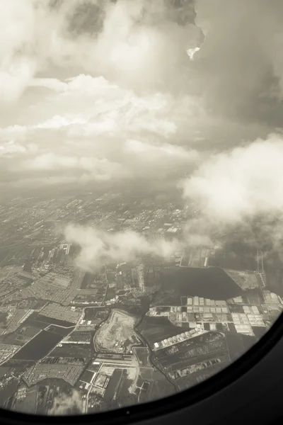 Luftaufnahme Landschaft der Stadt Bangkok — Stockfoto