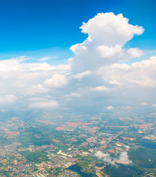 Widok z lotu ptaka krajobraz Bangkok — Zdjęcie stockowe