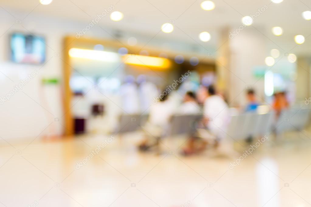 Blurred patient waiting for see doctor