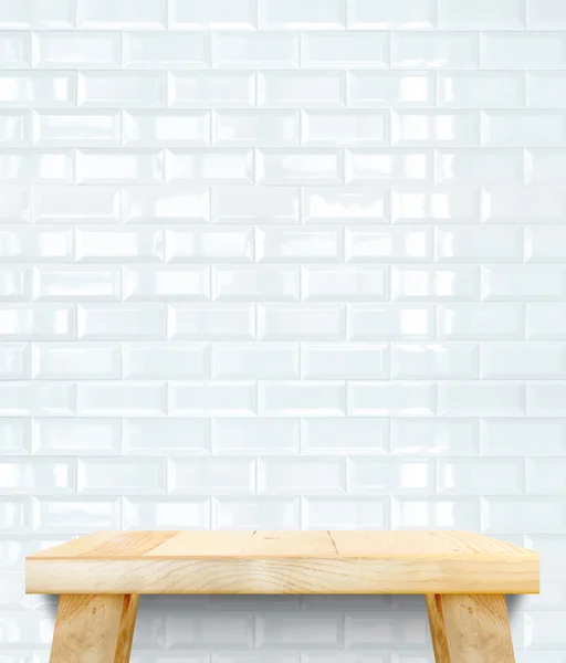 Empty wooden modern table — Stock Photo, Image