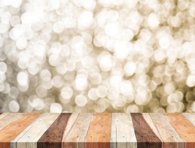 Şablon boş Perspektif tablo köpüklü bokeh duvar ile alay