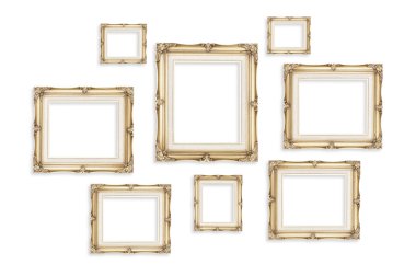 İzole vintage fotoğraf çerçeveleri