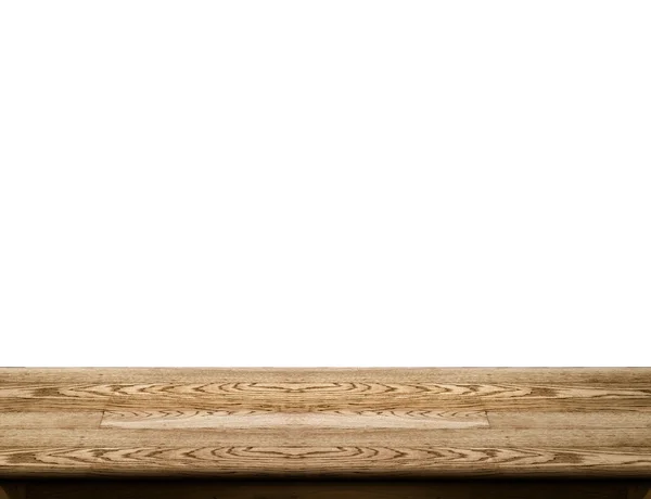 Mesa vacía de madera oscura aislada — Foto de Stock