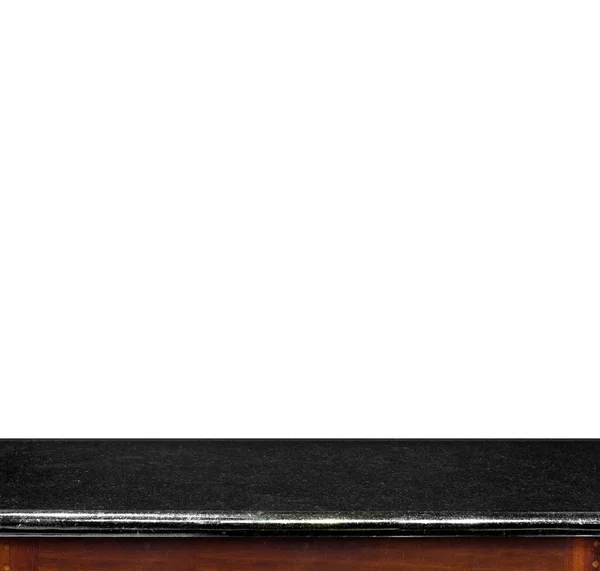 Пустой черный мраморный стол — стоковое фото