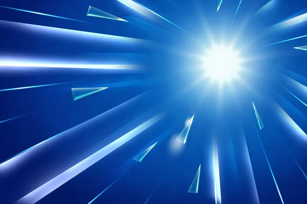 Light explosion with rectangle — Stock Photo, Image