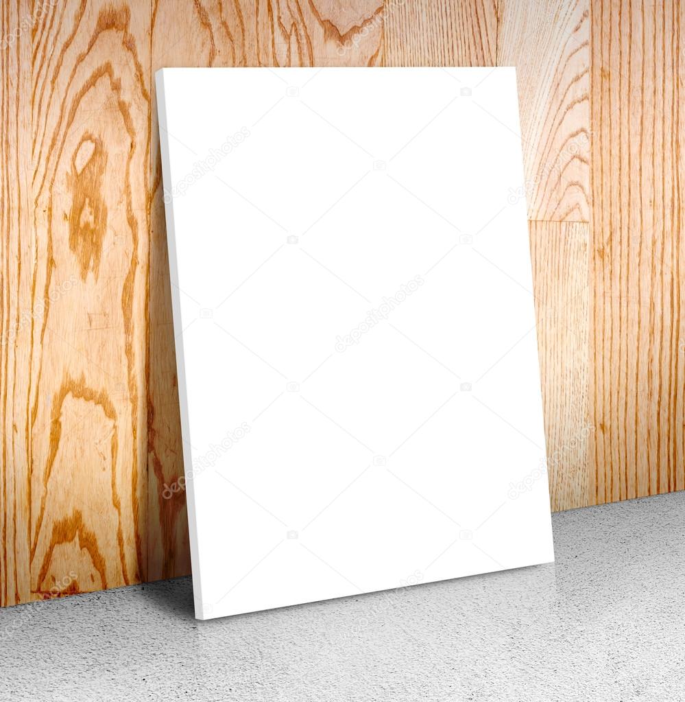 Blank white poster frame