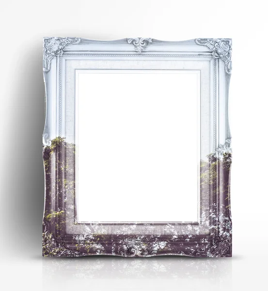 Double exposure of Vintage photo frame — Stock Photo, Image