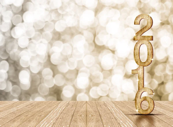 2016 year wood number — Stock Photo, Image