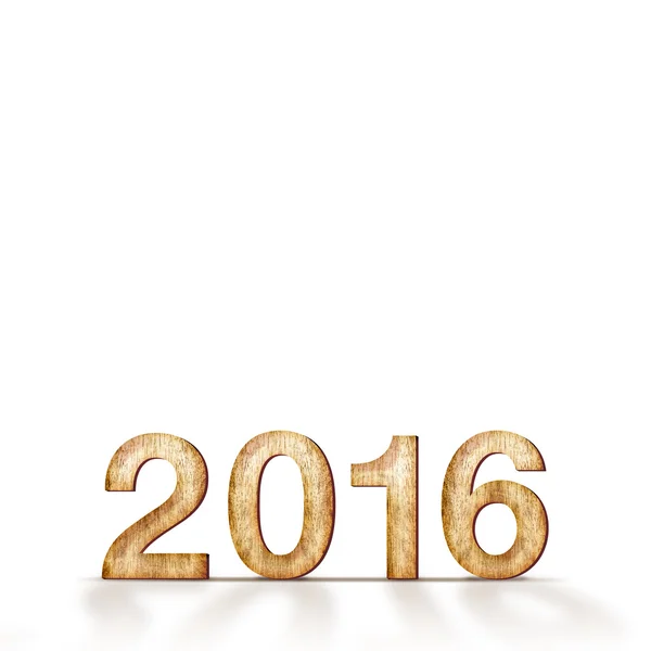 Dřevo 2016 rok číslo — Stock fotografie