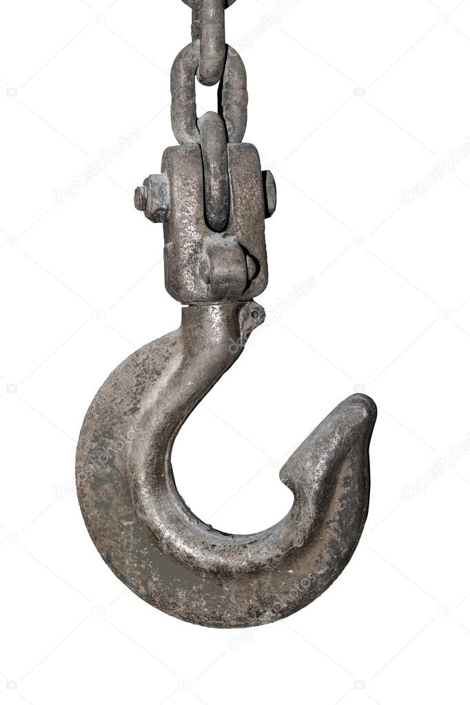 Big metal hook with chain — Stock Photo © weedezign #88749418
