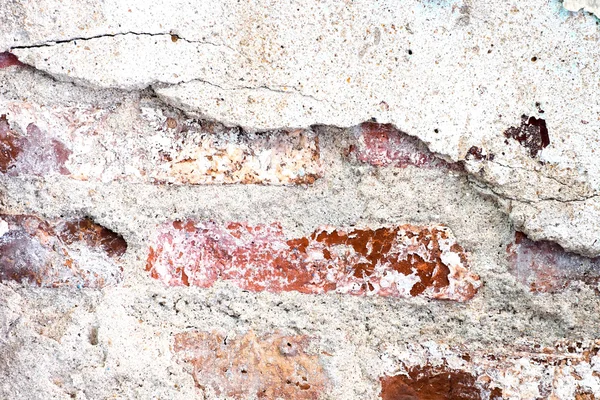 Decadimento incrinato muro di cemento dipinto — Foto Stock