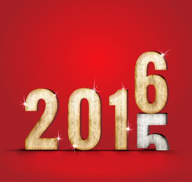 2015 ahşap sayı yıl 2016 için değiştirme