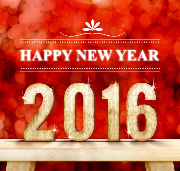 "Feliz Año Nuevo "palabra y 2016 — Foto de Stock