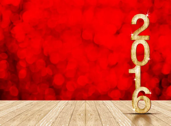 2016 año número de madera — Foto de Stock