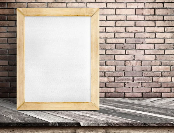 Quadro de madeira de quadro branco branco — Fotografia de Stock