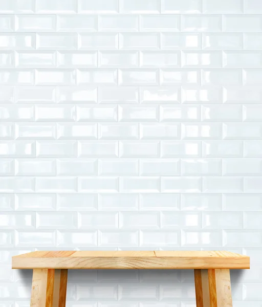 Empty wood modern table — Stock Photo, Image