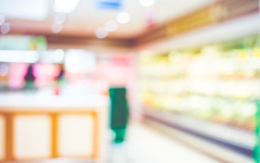 Süpermarket mağaza bulanıklık arka plan