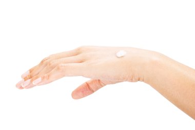 Kadın el uygulanan nemlendirici