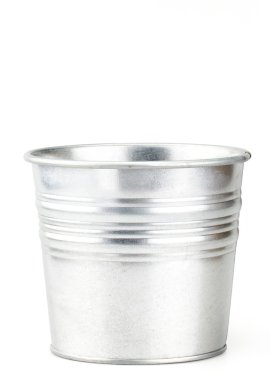 İzole gümüş kova