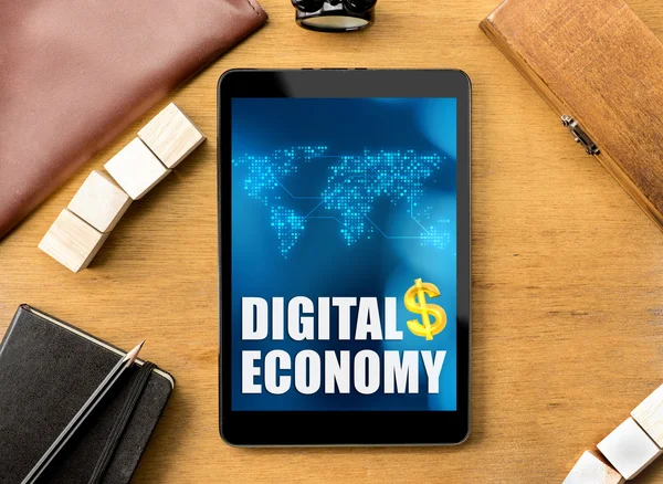 디지털 경제 단어 — 스톡 사진