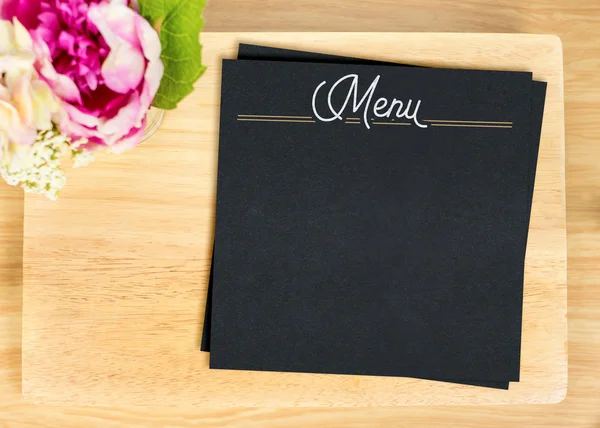 Top view of Blank wooden plate — Stock Photo, Image