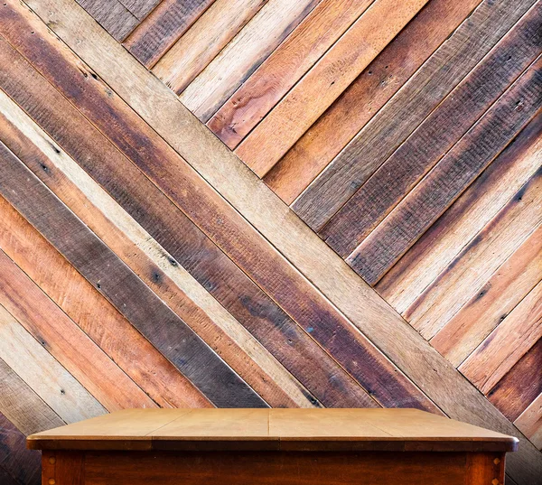 열 대 대각선 나무 벽 — 스톡 사진