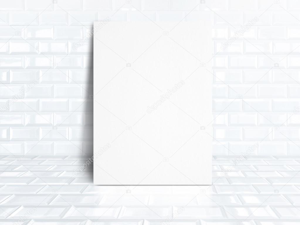 blank white paper poster