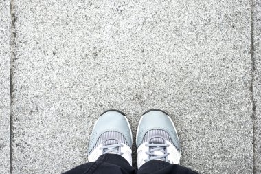 Üstten Görünüm, ayak yerde dur