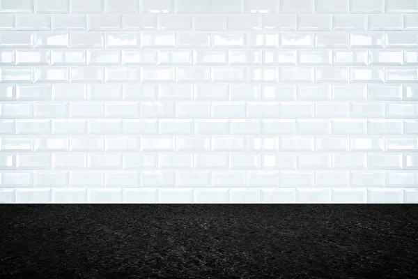 White ceramic tile wall — Stock Photo, Image