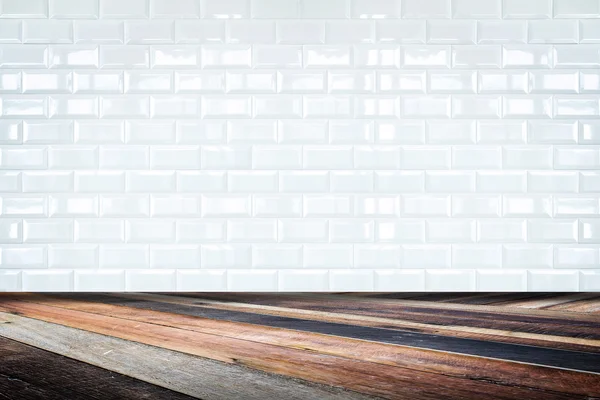 ,white ceramic tile wall — Stock Photo, Image