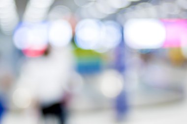 Havaalanında soyut bokeh ışık
