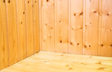 Boş ahşap tahta Oda