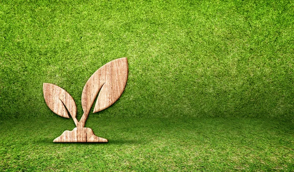 Icono de madera vegetal — Foto de Stock