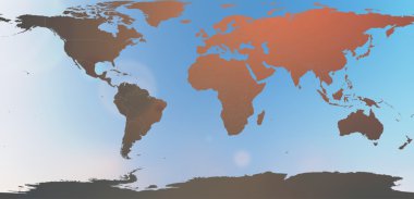 Arka plan bulanık gökyüzü soyut Dünya Haritası