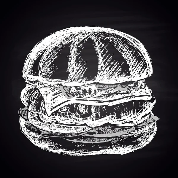 Snabbmat apple burger — Stock vektor