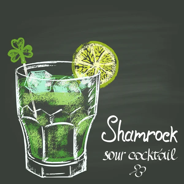 Saint Patricks day cocktail — Stock Vector