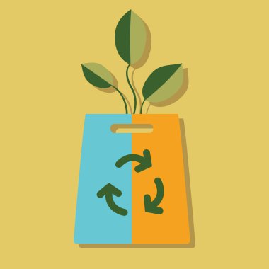 Biyolojik olarak parçalanabilen çanta.