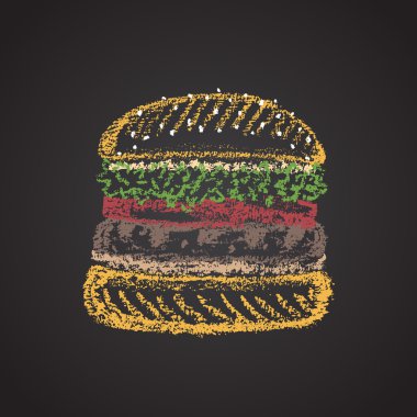 Burger boyalı tebeşir.