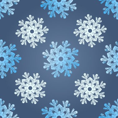 Sevimli kar taneleri ile desen