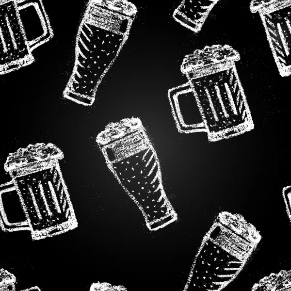 Modèle avec verres à bière . — Image vectorielle