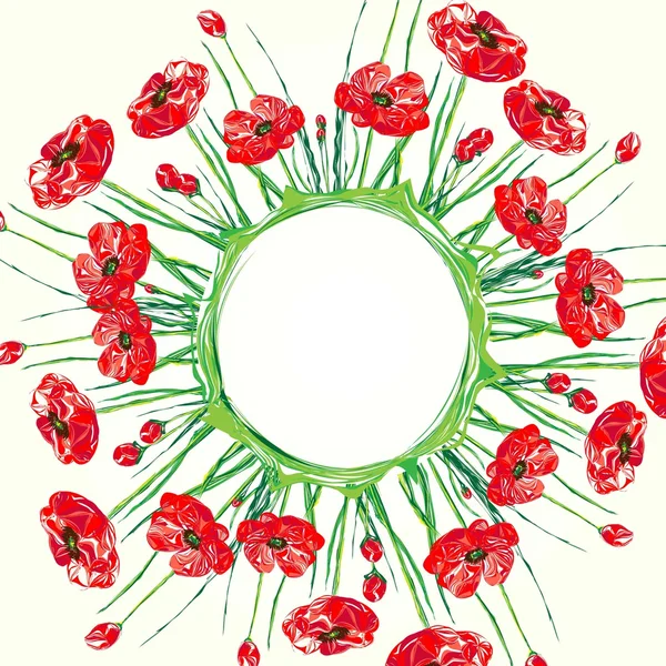 Coquelicots rouges — Image vectorielle