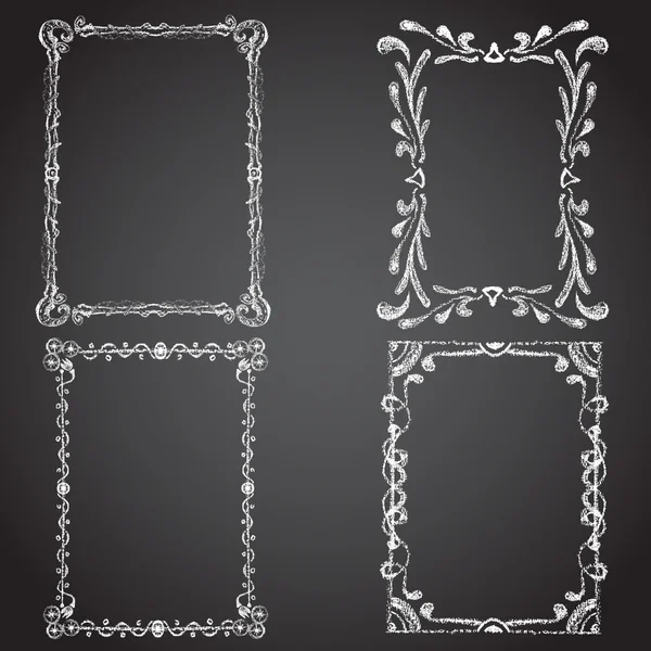 Chalk painted frames. — Stock Vector