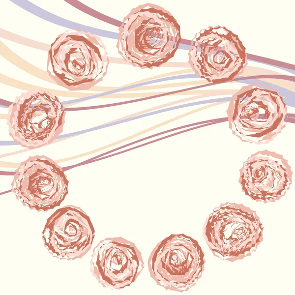Roses pastel abstraites — Image vectorielle