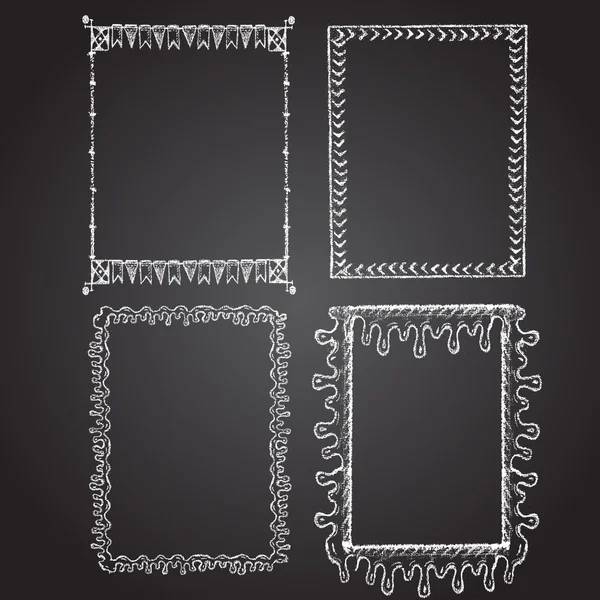 Chalk painted frames. — Stock Vector