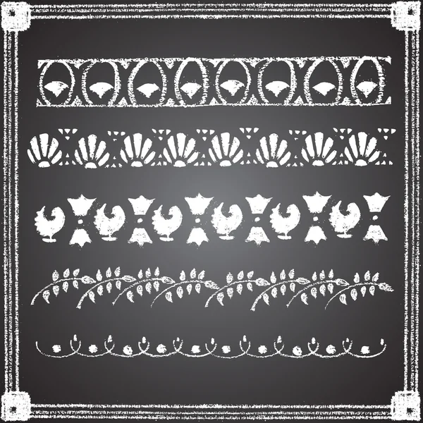 Krijt geschilderd grenzen — Stockvector