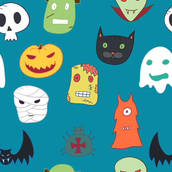 Patrón de Halloween sin costuras — Archivo Imágenes Vectoriales