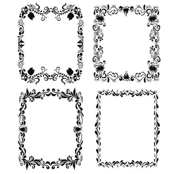 Ink painted frames — Stock Vector